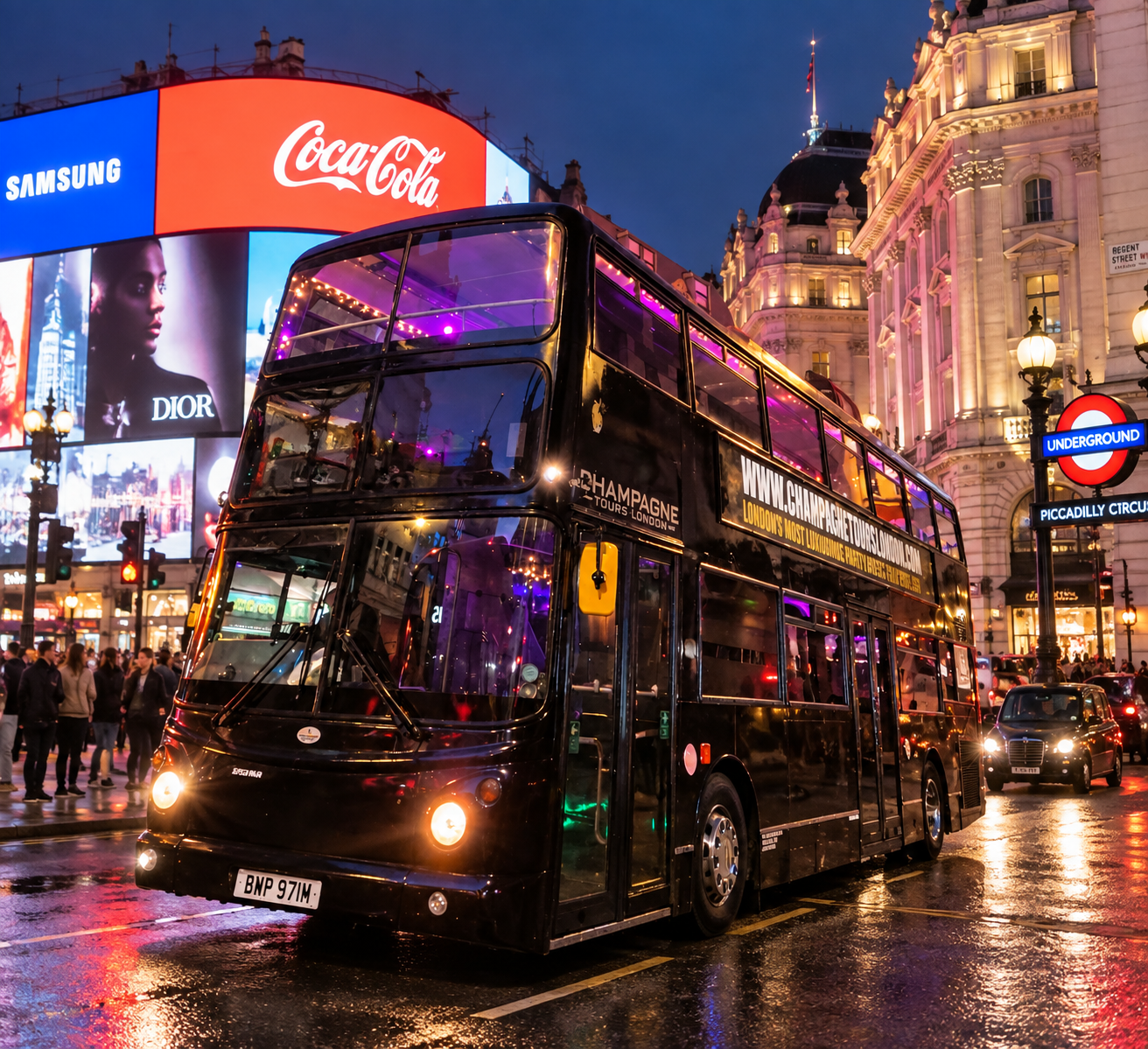 Champagne Tours London party bus
