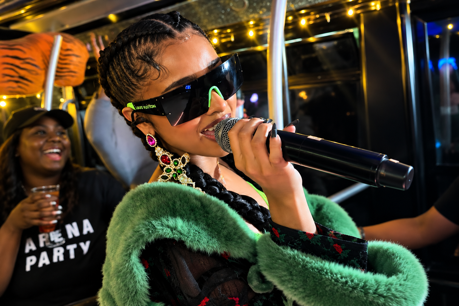 Music video shoot on the party bus