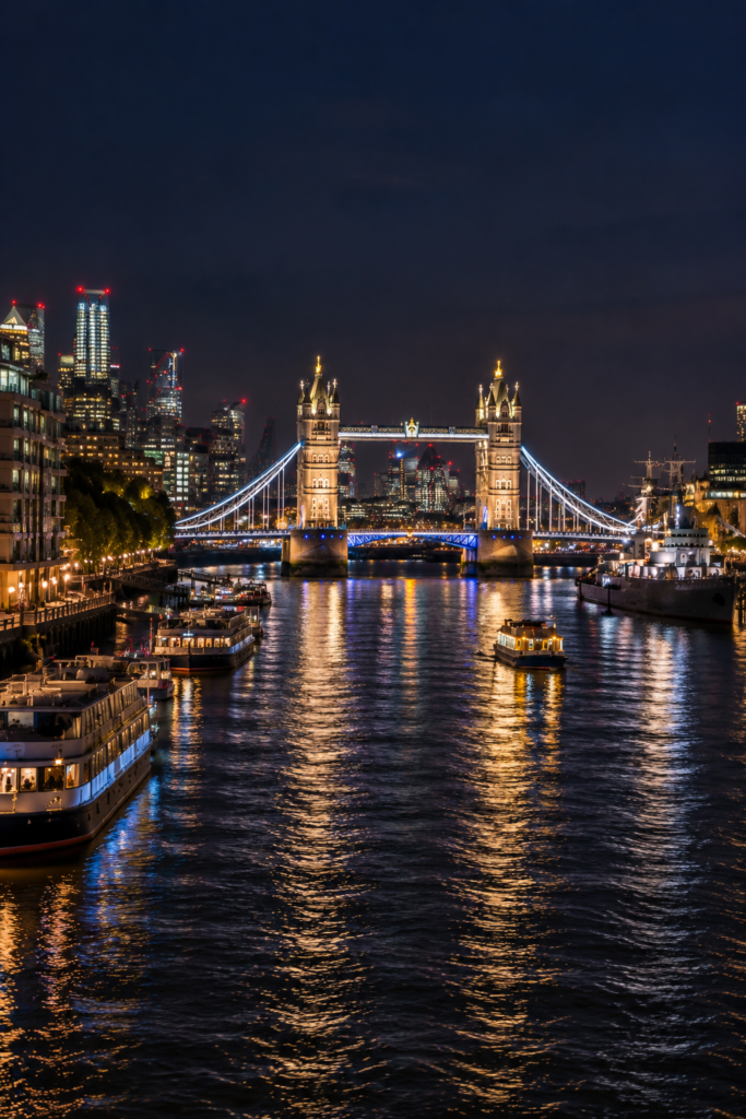 Tower Bridge at night, London